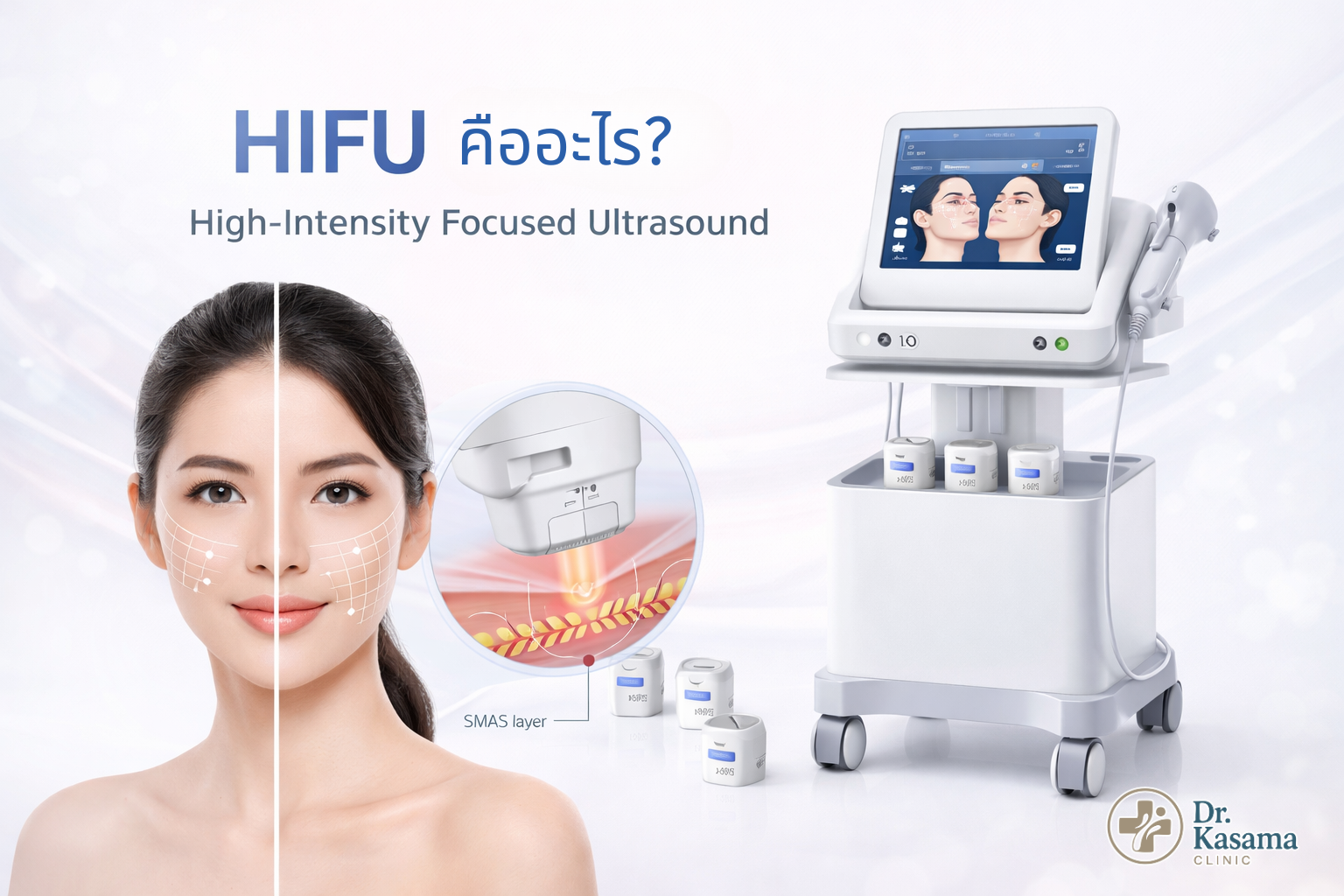 HIFU คืออะไร? ดึงหน้าโดยไม่ต้องผ่าตัด ยกผิวลึก เห็นผลเป็นธรรมชาติ